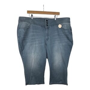 Lane Bryant Legging Crop Jeans Size 26 High‎ Rise 3 Button Flex Magic Waistband